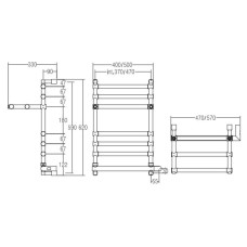 Полотенцесушитель электрический Margaroli Sole 552 хром 5524706CRPBL