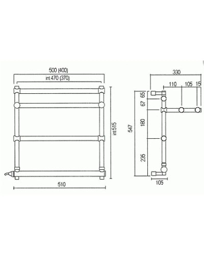 Полотенцесушитель электрический Margaroli Sole 554 хром 5544703CRPC