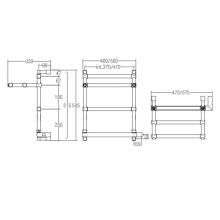 Полотенцесушитель электрический Margaroli Sole 554 бронза 5544703OBPB