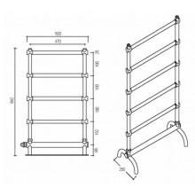 Полотенцесушитель электрический Margaroli Sole 556 бронза