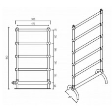 Полотенцесушитель электрический Margaroli Sole 556 бронза