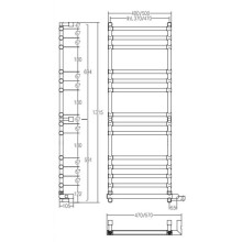 Полотенцесушитель электрический Margaroli Sole 564-14 золото 5644714GONB