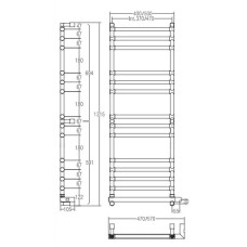 Полотенцесушитель электрический Margaroli Sole 564-14 золото 5644714GONB
