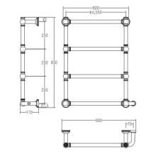 Полотенцесушитель электрический Margaroli Armonia 9-542 хром