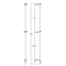 Полотенцесушитель электрический Margaroli Arcobaleno 6161650GOC золото