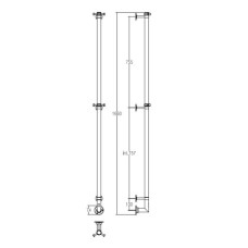 Полотенцесушитель электрический Margaroli Arcobaleno 616OBB1650 бронза