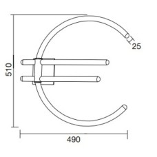 Полотенцесушитель электрический Margaroli Arcobaleno 611 хром