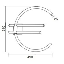 Полотенцесушитель электрический Margaroli Arcobaleno Margaroli 611 золото