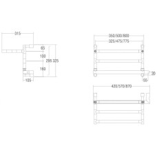 Полотенцесушитель электрический Margaroli Sereno 592/475 хром