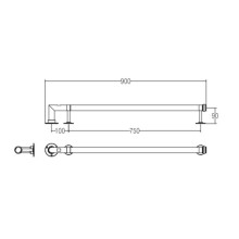 Полотенцесушитель электрический Margaroli Arcobaleno 616GOB-900 золото
