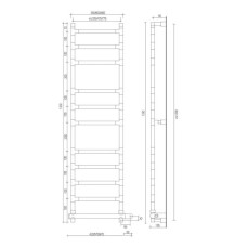 Полотенцесушитель электрический Margaroli Sereno 584-11/475 хром