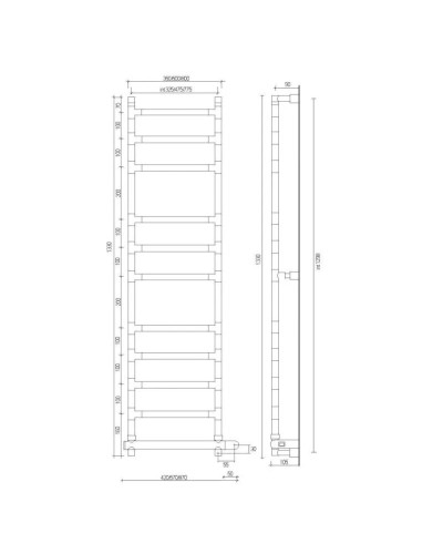 Полотенцесушитель электрический Margaroli Sereno 584-11/475 хром