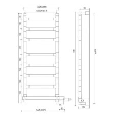 Полотенцесушитель электрический Margaroli Sereno 584-8/325 хром