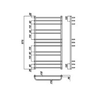 Водяной полотенцесушитель Ravak Cube 50х100 X04000083669 Хром