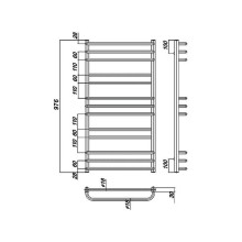 Водяной полотенцесушитель Ravak Cube 50х100 X04000083669 Хром