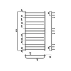 Водяной полотенцесушитель Ravak Cube 50х100 X04000083669 Хром