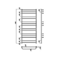 Водяной полотенцесушитель Ravak Cube 50х120 X04000083670 Хром