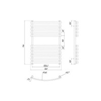 Водяной полотенцесушитель Ravak Elegance 50х80 X04000083675 Хром