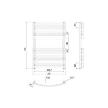 Водяной полотенцесушитель Ravak Elegance 50х80 X04000083675 Хром