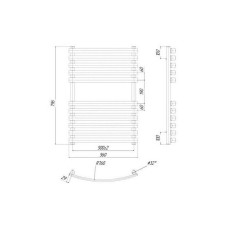 Водяной полотенцесушитель Ravak Elegance 50х80 X04000083675 Хром