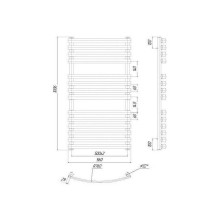 Водяной полотенцесушитель Ravak Elegance 50х100 X04000083676 Хром