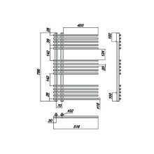 Водяной полотенцесушитель Ravak Style 50х80 X04000083671 Хром