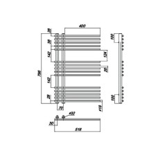 Водяной полотенцесушитель Ravak Style 50х80 X04000083671 Хром