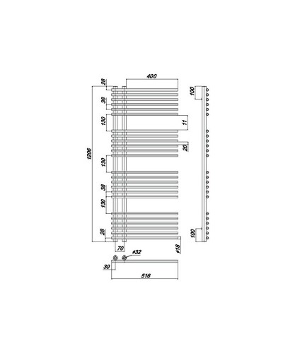 Водяной полотенцесушитель Ravak Style 50х120 X04000083673 Хром