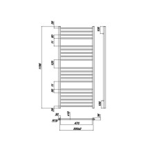 Водяной полотенцесушитель Ravak Norma 50х120 X04000083680 Хром