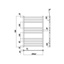 Водяной полотенцесушитель Ravak Degree 50х80 X04000083681 Хром