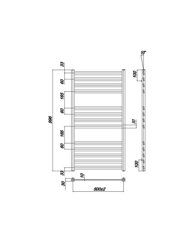 Водяной полотенцесушитель Ravak Degree 50х100 X04000083682 Хром