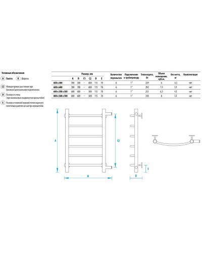 Водяной полотенцесушитель Energy Step 600x600 EWTR0STEP0606000000 Хром