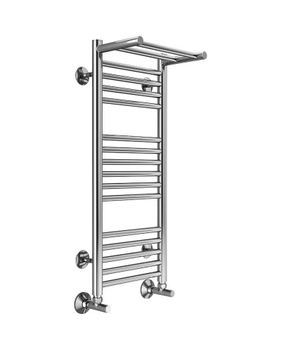 Водяной полотенцесушитель Terminus Аврора П16 300x780 4660059582344 с полкой Хром