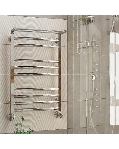 Водяной полотенцесушитель Terminus Енисей плюс П10 500x840 4620768886706 с полкой Хром