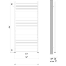 Электрический полотенцесушитель Lemark Ursus П16 50х110 LM72116EBL Черный