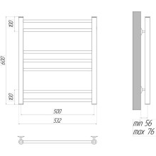 Электрический полотенцесушитель Lemark Ursus П7 50х60 LM72607E Хром