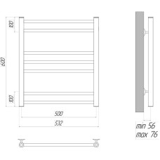 Электрический полотенцесушитель Lemark Ursus П7 50х60 LM72607EBL Черный