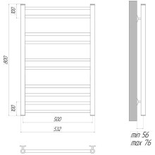 Электрический полотенцесушитель Lemark Ursus П10 50х80 LM72810E Хром
