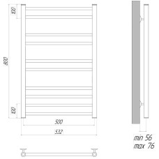Электрический полотенцесушитель Lemark Ursus П10 50х80 LM72810E Хром