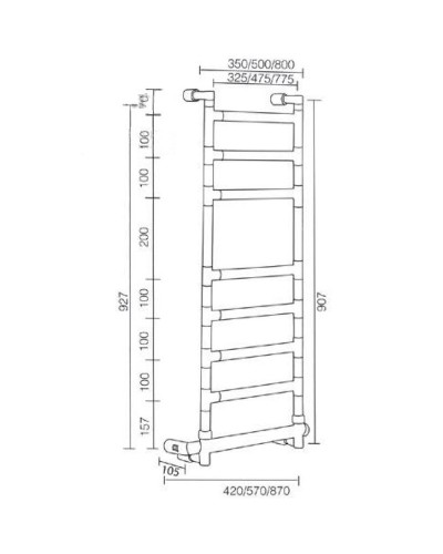 Электрический полотенцесушитель Margaroli Sereno 58447508CRB Хром