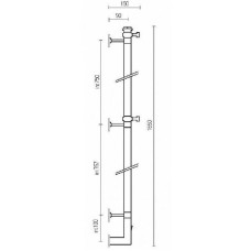 Электрический полотенцесушитель Margaroli Arcobaleno 616GOB-1650 Золото
