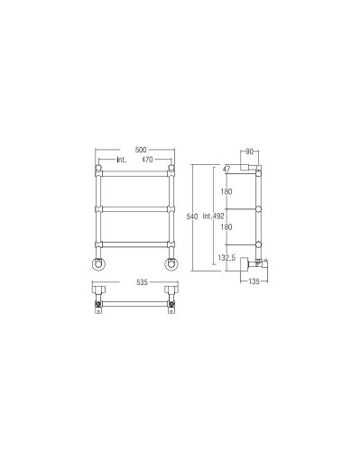Водяной полотенцесушитель Margaroli Sole 4424703CRN Хром