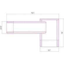 Уголок переходной 1" нар.р. - 1/2" нар.р. Сунержа 00-1506-0112