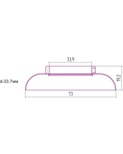 Отражатель декоративный d - 33,7 мм Сунержа 00-1028-0003