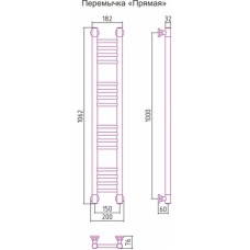 Полотенцесушитель водяной 1000х150 Сунержа Богема+ 00-0220-1015