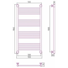 Полотенцесушитель водяной 1000х500 Сунержа Богема+ 00-0220-1050