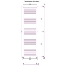 Полотенцесушитель водяной 1900х500 Сунержа Богема+ 00-0220-1950