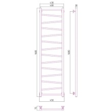Полотенцесушитель водяной 1600х400 подключение нижнее Сунержа Сирокко 00-0253-1640