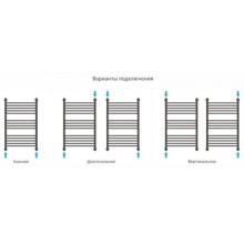 Полотенцесушитель водяной 800х500 перемычка выгнутая белый глянец Сунержа Богема+ 12-0221-8050