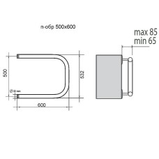 Водяной полотенцесушитель Terminus П-образный БШ 500x600 4620768881602 Хром